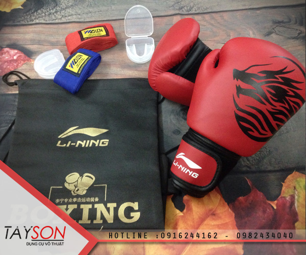 Găng tay boxing Li-ning đỏ